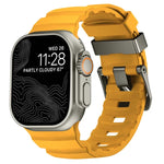 Wild Path Grey Buckle Thickened Silicone Watch Band, For Apple Watch 46mm / 49mm / 45mm / 44mm