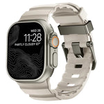 Wild Path Grey Buckle Thickened Silicone Watch Band, For Apple Watch 46mm / 49mm / 45mm / 44mm