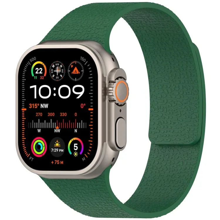리치 텍스처 자석 실리콘 시계 밴드, 애플 워치 46mm / 49mm / 45mm / 44mm용, 애플 워치 42mm / 41mm / 40mm / 38mm용