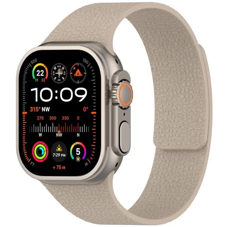 리치 텍스처 자석 실리콘 시계 밴드, 애플 워치 46mm / 49mm / 45mm / 44mm용, 애플 워치 42mm / 41mm / 40mm / 38mm용