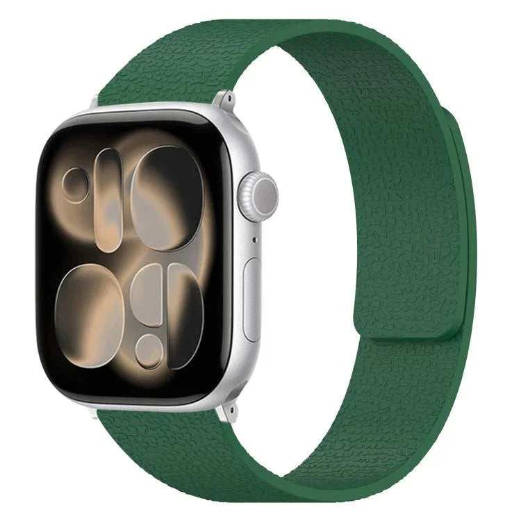 리치 텍스처 자석 실리콘 시계 밴드, 애플 워치 46mm / 49mm / 45mm / 44mm용, 애플 워치 42mm / 41mm / 40mm / 38mm용