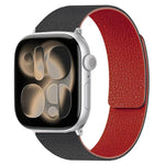 리치 텍스처 자석 실리콘 시계 밴드, 애플 워치 46mm / 49mm / 45mm / 44mm용, 애플 워치 42mm / 41mm / 40mm / 38mm용