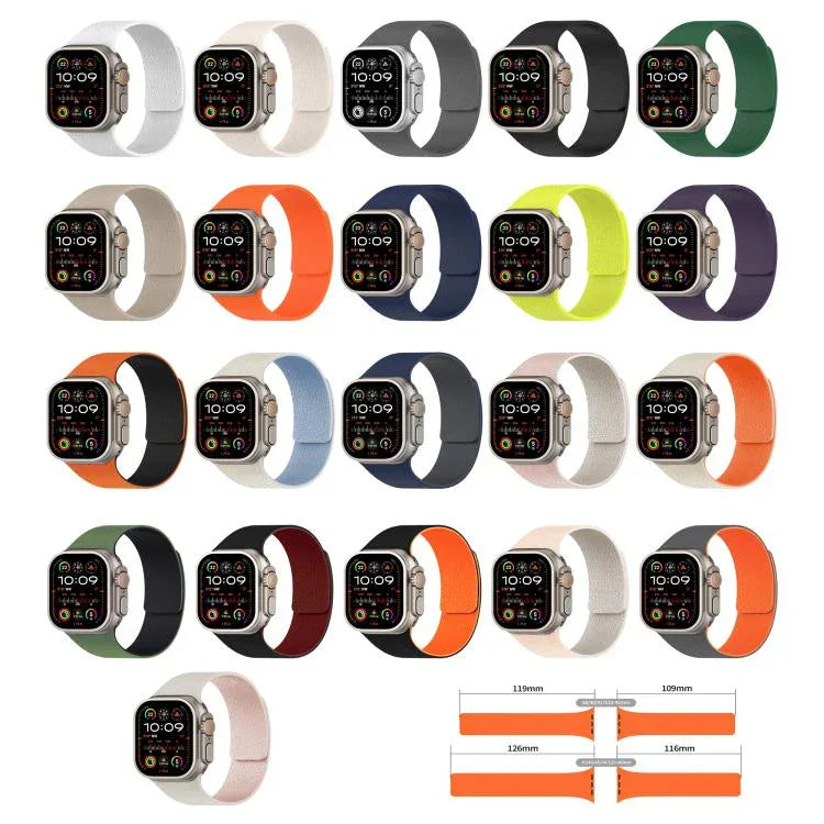 리치 텍스처 자석 실리콘 시계 밴드, 애플 워치 46mm / 49mm / 45mm / 44mm용, 애플 워치 42mm / 41mm / 40mm / 38mm용