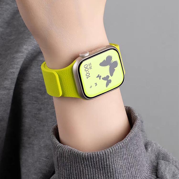 리치 텍스처 자석 실리콘 시계 밴드, 애플 워치 46mm / 49mm / 45mm / 44mm용, 애플 워치 42mm / 41mm / 40mm / 38mm용