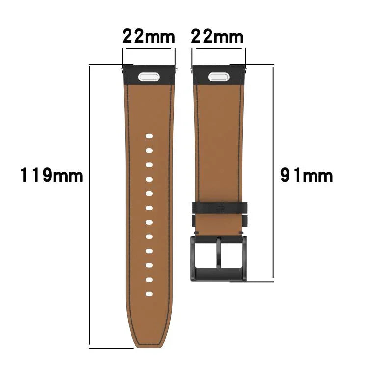 삼성 갤럭시 워치3 45mm용 버튼 누름 22mm 가죽 시계줄