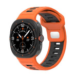 Two Color Reverse Buckle Silicone Watch Band, For Galaxy Watch Ultra2 2026 / 2025 / 1 2024