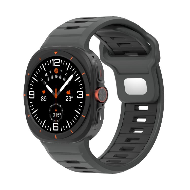 Two Color Reverse Buckle Silicone Watch Band, For Galaxy Watch Ultra2 2026 / 2025 / 1 2024