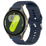 삼성 갤럭시 워치 7 40 / 44mm용 물결 무늬 스티치 20mm 실리콘 시계줄
