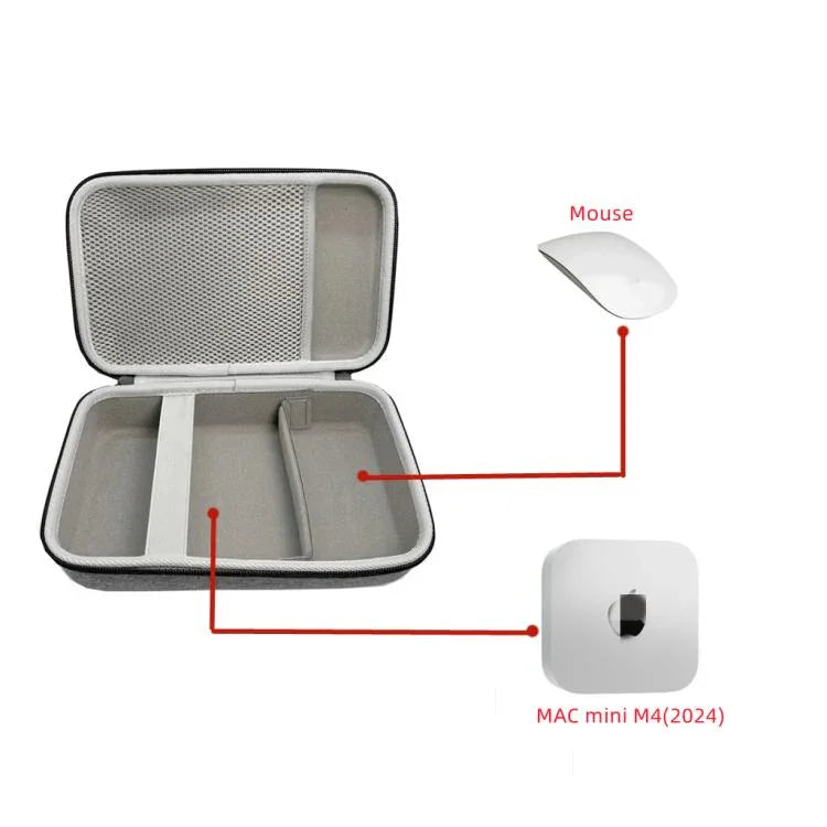 애플 맥 미니 M4 2024 저장 케이스 휴대용 충격 방지 하드 케이스 가방, 핸드백