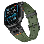 스테인리스 스틸 커넥터 수직 결 TPU 시계줄, 애플 워치 46mm / 49mm / 45mm / 44mm용