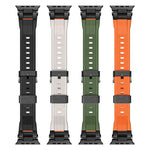 스테인리스 스틸 커넥터 수직 결 TPU 시계줄, 애플 워치 46mm / 49mm / 45mm / 44mm용