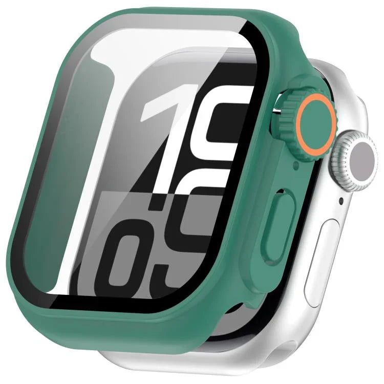 울트라 49mm 강화 필름 일체형 PC 버튼 시계 케이스로 교체, 애플 워치 시리즈 6 / 5 / 4 & SE 44mm용, 애플 워치 시리즈 6 / 5 / 4 & SE 40mm용, 애플 워치 시리즈 11 / 10 46mm용, 애플 워치 시리즈 11 / 10 42mm용