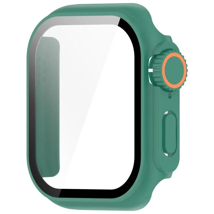 울트라 49mm 강화 필름 일체형 PC 버튼 시계 케이스로 교체, 애플 워치 시리즈 6 / 5 / 4 & SE 44mm용, 애플 워치 시리즈 6 / 5 / 4 & SE 40mm용, 애플 워치 시리즈 11 / 10 46mm용, 애플 워치 시리즈 11 / 10 42mm용
