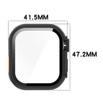 울트라 49mm 강화 필름 일체형 PC 버튼 시계 케이스로 교체, 애플 워치 시리즈 6 / 5 / 4 & SE 44mm용, 애플 워치 시리즈 6 / 5 / 4 & SE 40mm용, 애플 워치 시리즈 11 / 10 46mm용, 애플 워치 시리즈 11 / 10 42mm용
