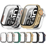 울트라 49mm 강화 필름 일체형 PC 버튼 시계 케이스로 교체, 애플 워치 시리즈 6 / 5 / 4 & SE 44mm용, 애플 워치 시리즈 6 / 5 / 4 & SE 40mm용, 애플 워치 시리즈 11 / 10 46mm용, 애플 워치 시리즈 11 / 10 42mm용