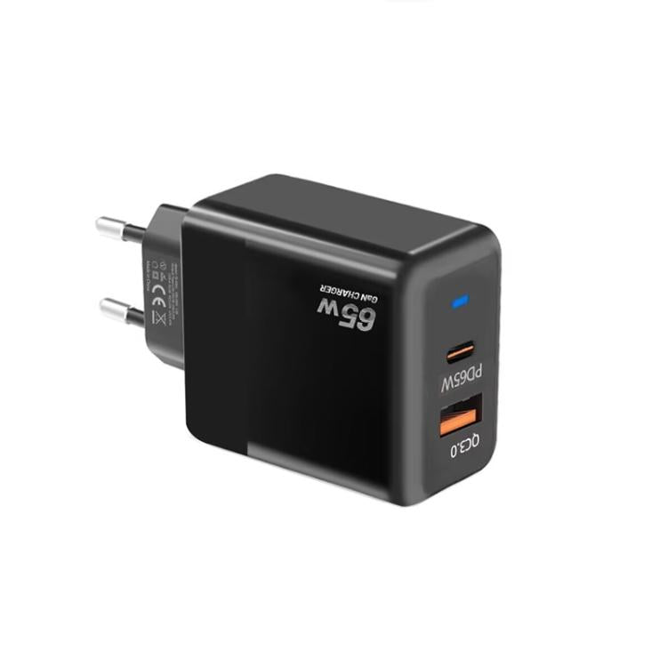 GaN PD 45W + QC3.0 USB 완전 호환 프로토콜 충전기, EU 플러그, EU 플러그