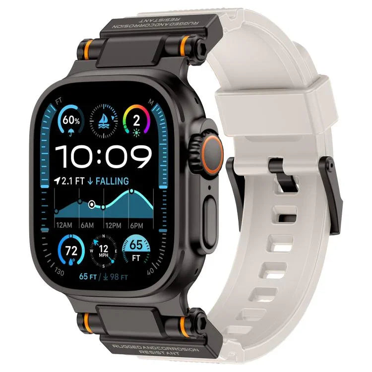 Kalebol 아웃도어 익스플로러 메탈 커넥터 TPU 시계줄, Apple Watch 46mm / 49mm / 45mm / 44mm용