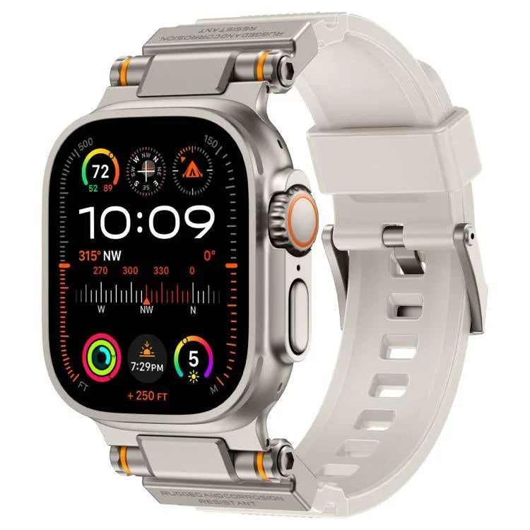 Kalebol 아웃도어 익스플로러 메탈 커넥터 TPU 시계줄, Apple Watch 46mm / 49mm / 45mm / 44mm용