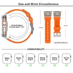 Kalebol 아웃도어 익스플로러 메탈 커넥터 TPU 시계줄, Apple Watch 46mm / 49mm / 45mm / 44mm용