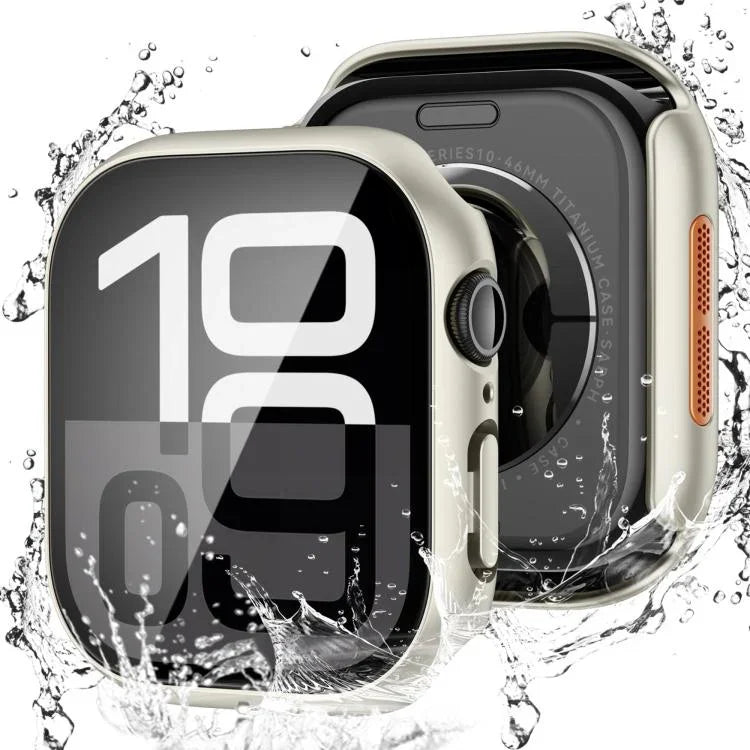 Tempered Film Integrated PC Watch Protective Case, For Apple Watch Series 6 / 5 / 4 & SE 44mm, For Apple Watch Series 6 / 5 / 4 & SE 40mm, For Apple Watch Series 11 / 10 46mm, For Apple Watch Series 11 / 10 42mm, For Apple Watch Series 9 / 8 / 7 45mm  ...