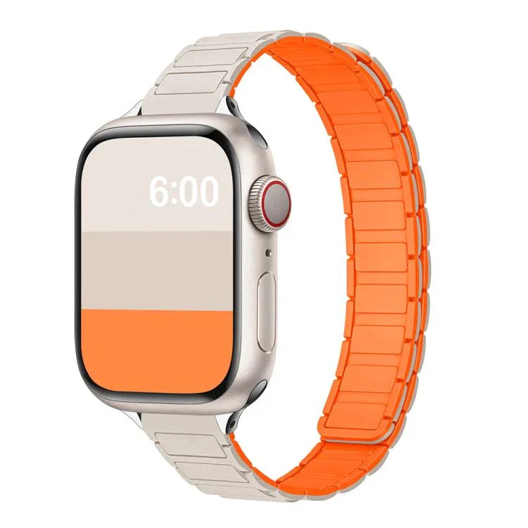 트라이 비즈 I자형 슬림 마그네틱 실리콘 시계줄, Apple Watch 46mm / 49mm / 45mm / 44mm용, Apple Watch 42mm / 41mm / 40mm / 38mm용