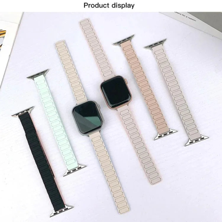 트라이 비즈 I자형 슬림 마그네틱 실리콘 시계줄, Apple Watch 46mm / 49mm / 45mm / 44mm용, Apple Watch 42mm / 41mm / 40mm / 38mm용
