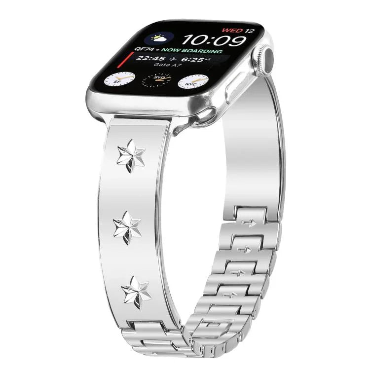 스노우플레이크 페탈 팔찌 메탈 시계줄, Apple Watch 46mm / 49mm / 45mm / 44mm용, Apple Watch 42mm / 41mm / 40mm / 38mm용