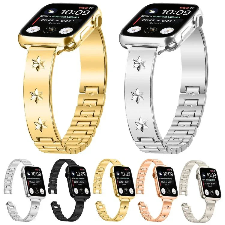 스노우플레이크 페탈 팔찌 메탈 시계줄, Apple Watch 46mm / 49mm / 45mm / 44mm용, Apple Watch 42mm / 41mm / 40mm / 38mm용