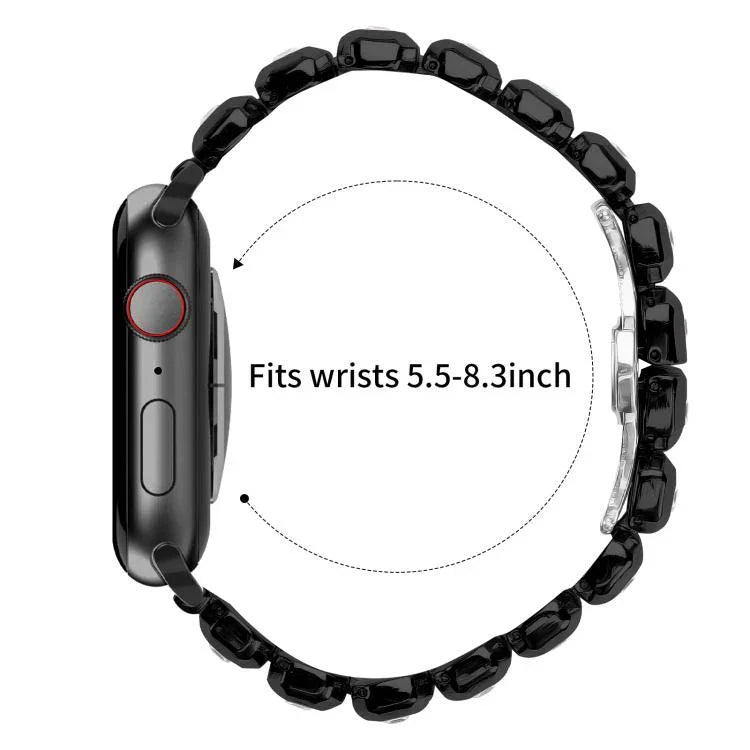 작은 스퀘어 다이아몬드 나비 버클 시계줄, 애플 워치 46mm / 49mm / 45mm / 44mm용, 애플 워치 42mm / 41mm / 40mm / 38mm용