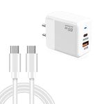 PD41 GaN PD 45W + USB 충전기 타입-C to 타입-C 데이터 케이블 포함, US 플러그, UK 플러그