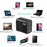 PD41 GaN PD 45W + USB 충전기 타입-C to 타입-C 데이터 케이블 포함, US 플러그, UK 플러그