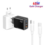 PD41 GaN PD 45W + USB 충전기 타입-C to 타입-C 데이터 케이블 포함, EU 플러그, EU 플러그