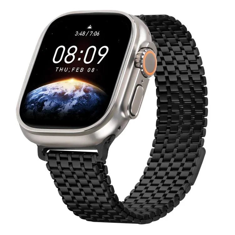 아홉 알 자석 루프 스틸 시계줄, 애플 워치 46mm / 49mm / 45mm / 44mm용, 애플 워치 42mm / 41mm / 40mm / 38mm용