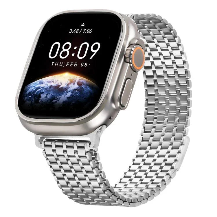 아홉 알 자석 루프 스틸 시계줄, 애플 워치 46mm / 49mm / 45mm / 44mm용, 애플 워치 42mm / 41mm / 40mm / 38mm용