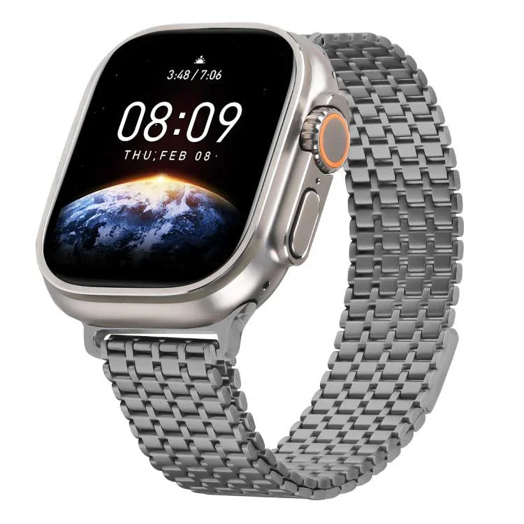 아홉 알 자석 루프 스틸 시계줄, 애플 워치 46mm / 49mm / 45mm / 44mm용, 애플 워치 42mm / 41mm / 40mm / 38mm용