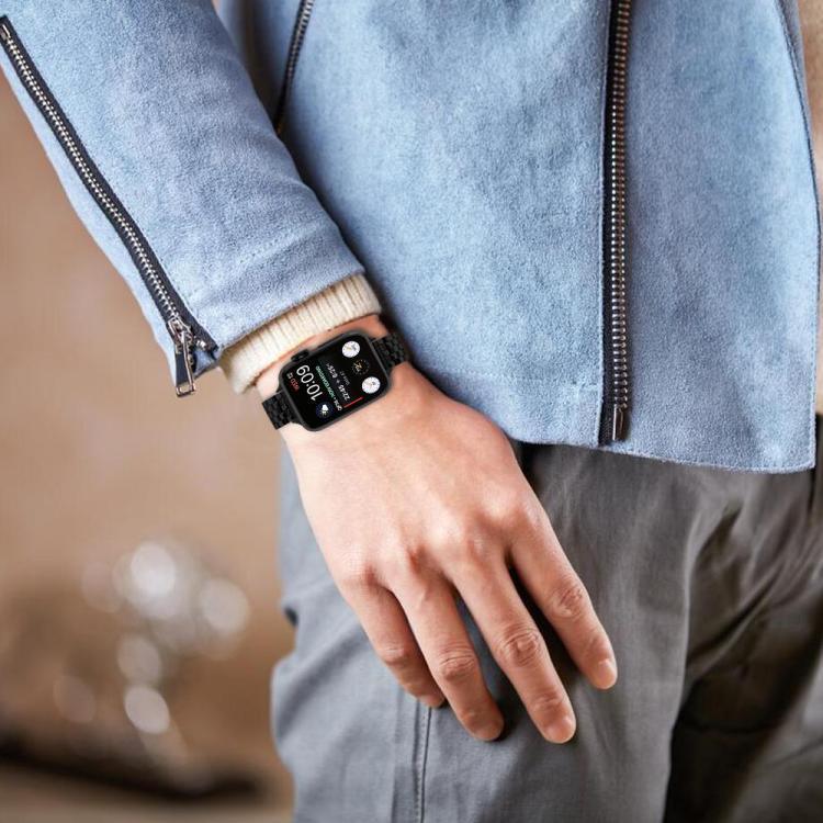 작은 허리 새총 버클 스틸 시계줄, 애플 워치 46mm / 49mm / 45mm / 44mm용, 애플 워치 42mm / 41mm / 40mm / 38mm용