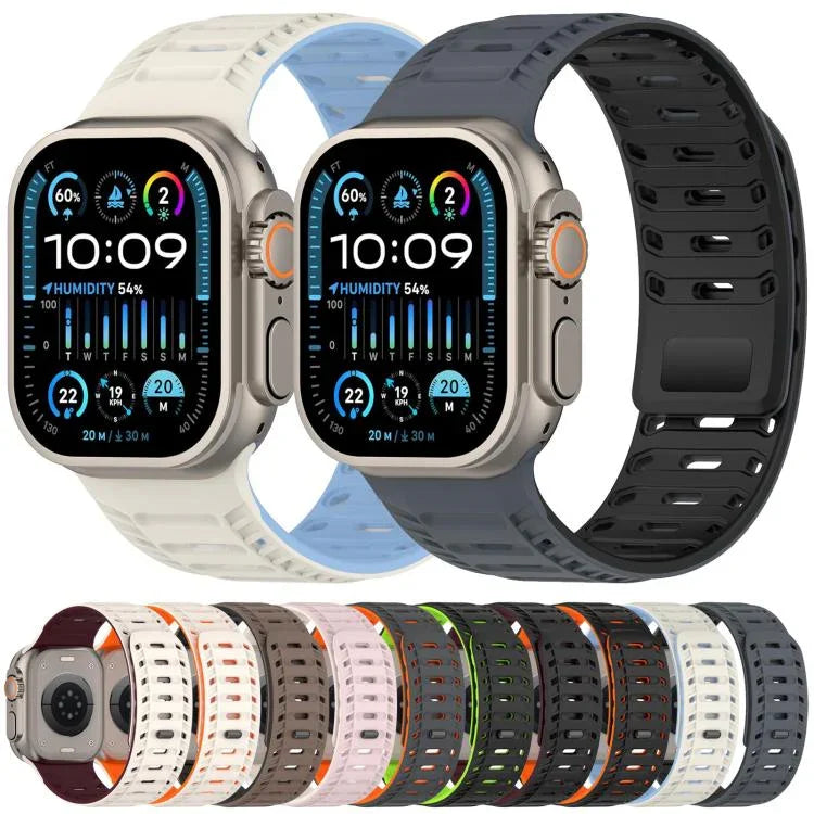 마운틴 아머 자석 실리콘 시계줄, 애플 워치 46mm / 49mm / 45mm / 44mm용, 애플 워치 42mm / 41mm / 40mm / 38mm용