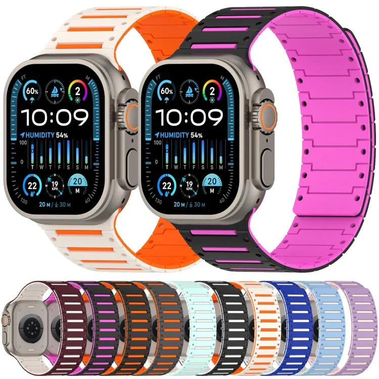 컬러풀 스피릿 피아노 부드러운 자석 투톤 시계줄, 애플 워치 46mm / 49mm / 45mm / 44mm용