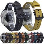 7줄 트라이스타 버클 당김 가죽 시계줄, 애플 워치 46mm / 49mm / 45mm / 44mm용, 애플 워치 42mm / 41mm / 40mm / 38mm용