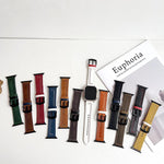 7줄 트라이스타 버클 당김 가죽 시계줄, 애플 워치 46mm / 49mm / 45mm / 44mm용, 애플 워치 42mm / 41mm / 40mm / 38mm용