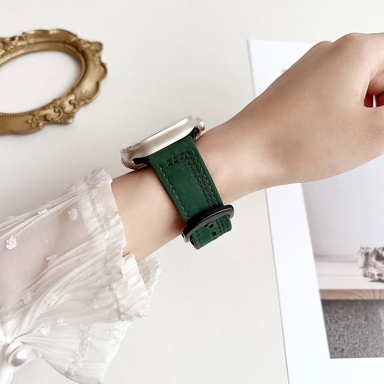 7줄 트라이스타 버클 당김 가죽 시계줄, 애플 워치 46mm / 49mm / 45mm / 44mm용, 애플 워치 42mm / 41mm / 40mm / 38mm용