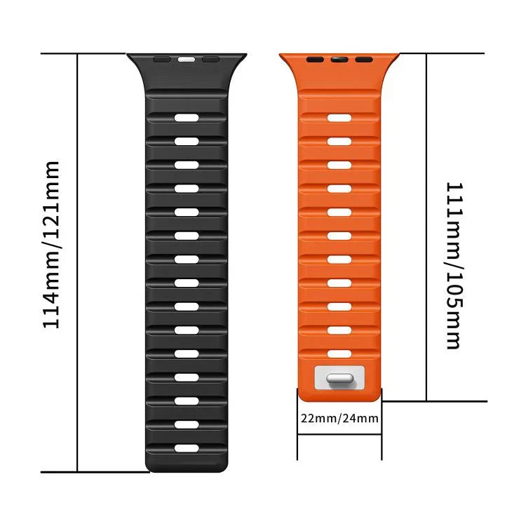 노먼 마그네틱 실리콘 시계줄, 애플 워치 46mm / 49mm / 45mm / 44mm용, 애플 워치 42mm / 41mm / 40mm / 38mm용