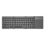 KF86 MAX Foldable Wireless Bluetooth-Compatible Keyboard With Touchpad, With Touchpad