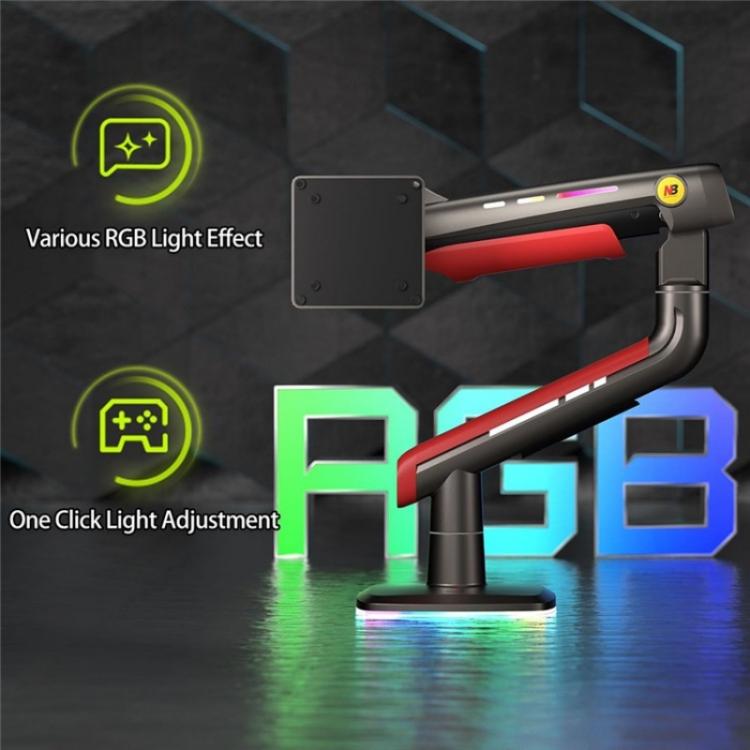 NORTH BAYOU L50 32-60인치 게이밍 스크린 RGB 라이트 커브드 울트라와이드 평면 모니터 스탠드