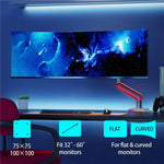 NORTH BAYOU L60 RGB 라이트 데스크 마운트 브래킷 32-60인치 게이밍 모니터 암 스탠드, L60
