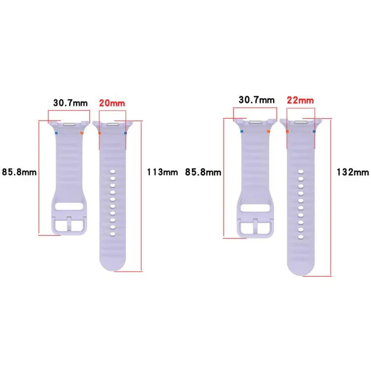 삼성 갤럭시 워치8 / 워치8 클래식 스티치 단색 실리콘 시계 밴드, S, M