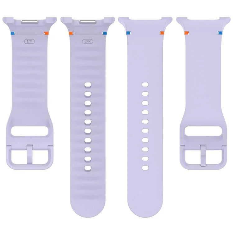 삼성 갤럭시 워치8 / 워치8 클래식 스티치 단색 실리콘 시계 밴드, S, M