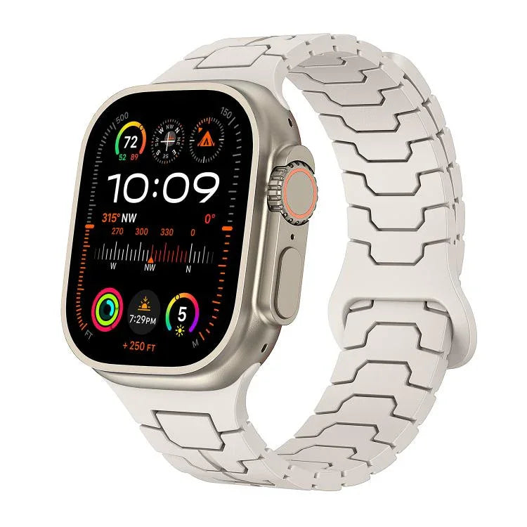 스틸 드래곤 스케일 마그네틱 실리콘 시계줄, 애플 워치 46mm / 49mm / 45mm / 44mm용