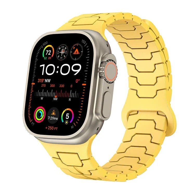 스틸 드래곤 스케일 마그네틱 실리콘 시계줄, 애플 워치 46mm / 49mm / 45mm / 44mm용