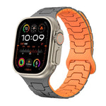 스틸 드래곤 스케일 마그네틱 실리콘 시계줄, 애플 워치 46mm / 49mm / 45mm / 44mm용